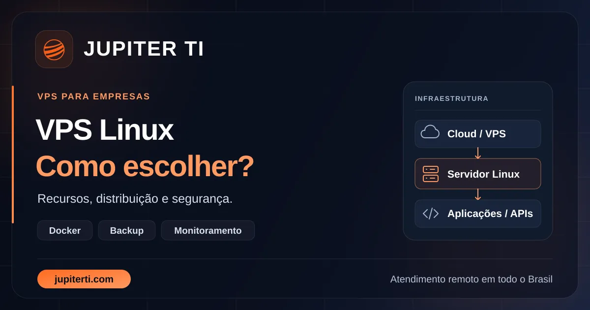 Escolha de VPS Linux com cloud, servidor e aplicações, considerando recursos, distribuição e segurança